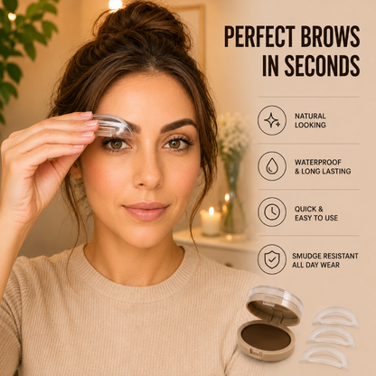 Brow Stamp & Powder Kit with Brush