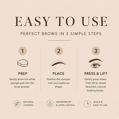 Brow Stamp & Powder Kit with Brush